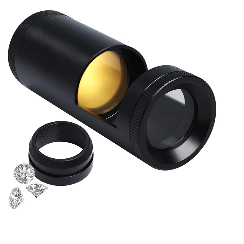 

CYL-Portable Polariscope Polariscope Dual Lens Optical Glass 93Mm Length Durablealuminum Body For Jeweler, Jewelry Tools