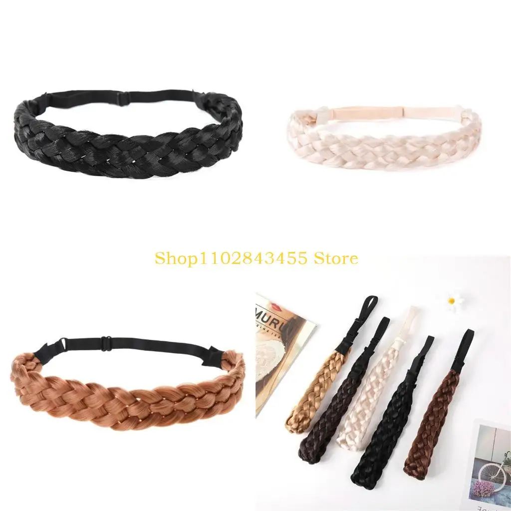 

49MC Exotic Braiding Hairband Bohemian Forehead Headband Ethnic Headpiece Women Festival Hair Accessories Braided Headdress