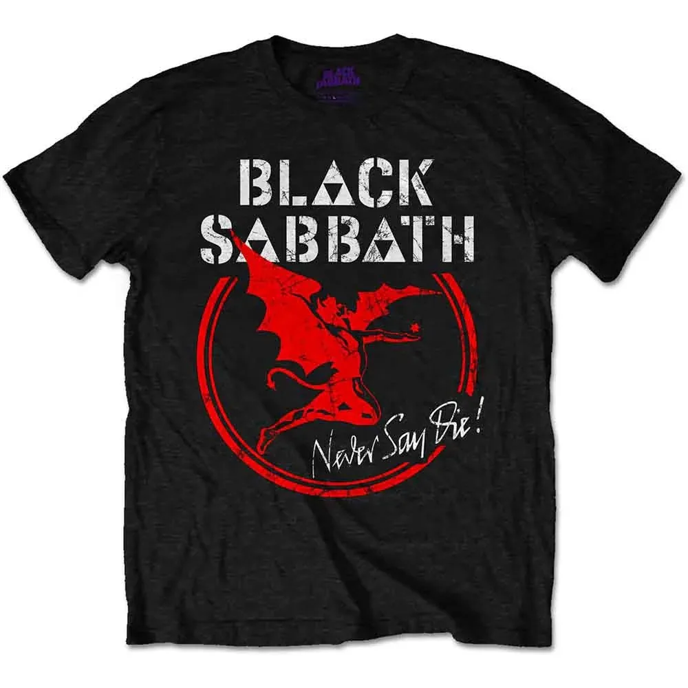 

Футболка с короткими рукавами Black Sabbath Archangel Never Gives Up, модная брендовая американская верхняя одежда в стиле ретро с половиной рукавов для мужчин