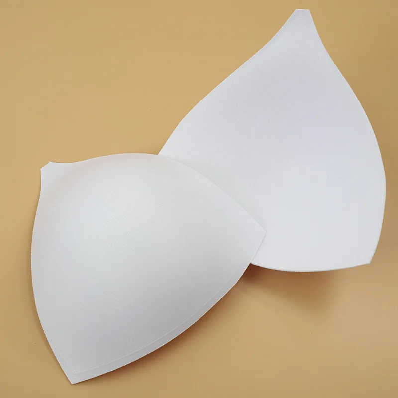 Wholesale 7Size XS — XXXL Large White Triangle Bra Chest Pad DIY Performance Suit Swimwear Underwear Bikini Wedding Dress Bra