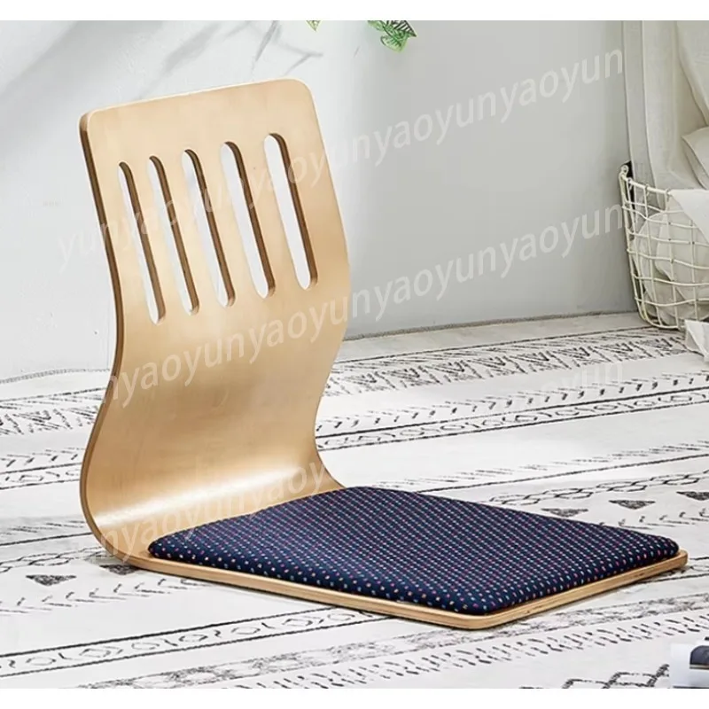 Japanese Chair Design Home Living Room Furniture Kotatsu Table Chair Tatami Zaisu LegLess Floor Chair Black Finish