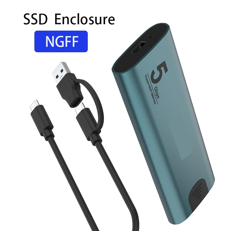 

SSD Case hard drive enclosure External Hard Disk Box 5Gbps Support NGFF SSD Enclosure SSD Case M.2 M-key High Speed Adapter 8TB