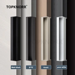 Pocket Door Side Handle Mobile Door Invisible Handle Embedded Sliding Door Concealed Handle Furniture Handles Indoor Kitchen