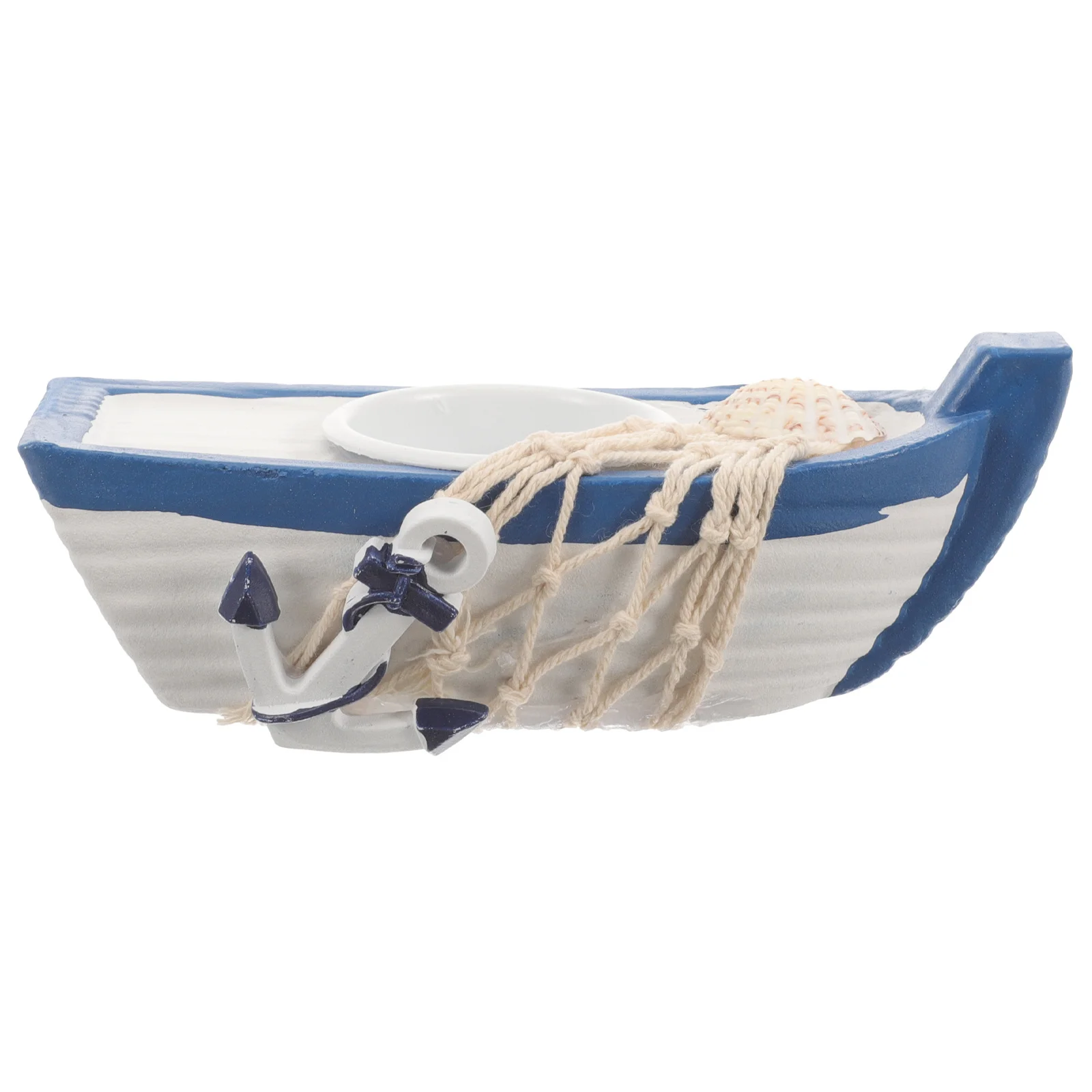 

Nautical Resin Holder Boat Shape Decorative Tea Light Stand for Party Wedding Table Decoration Boat Candlestick