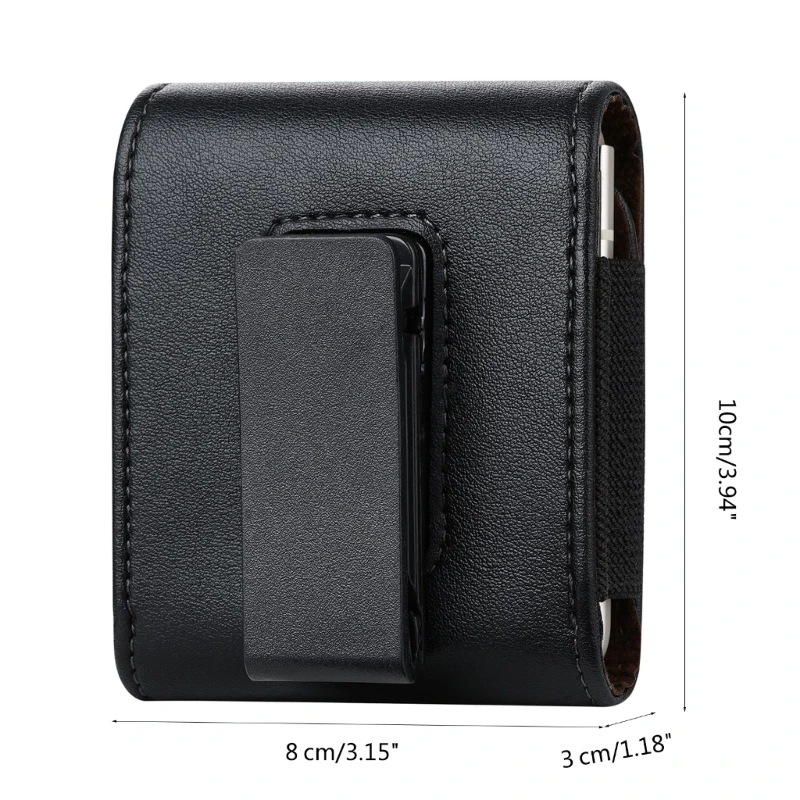 Magnetic Closure Functional Belt Case Storage Phone Pouch with Clip 360 Degree Rotation for Flip Phones