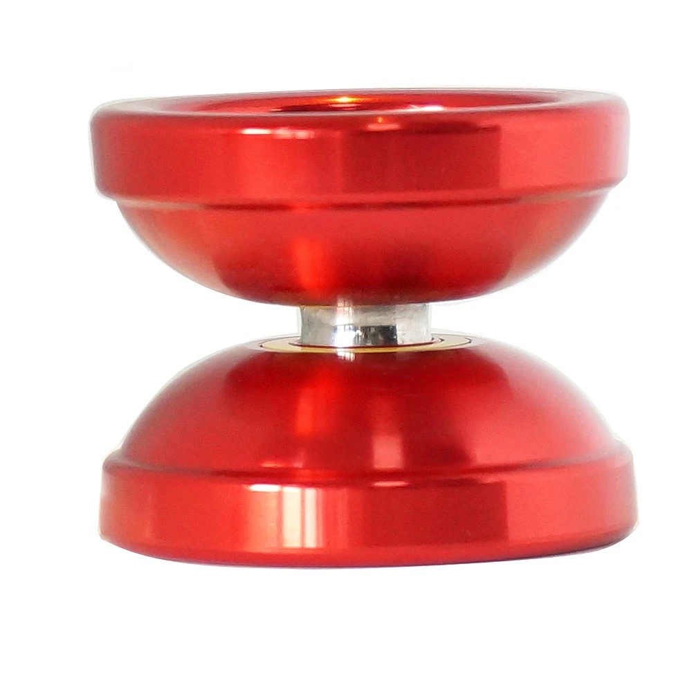 MAGICYOYO T6 Unresponsive Yo-Yo Metal Shining Finish Yoyo Ball Splash with Bag 5 Yo-Yo Strings,Red