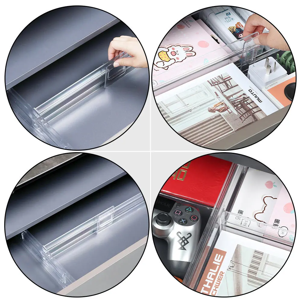 

1Pcs Adjustable Drawer Divider Flexible Storage Board Transparent Home Organization Tool for Drawer Sorting and Space Saving