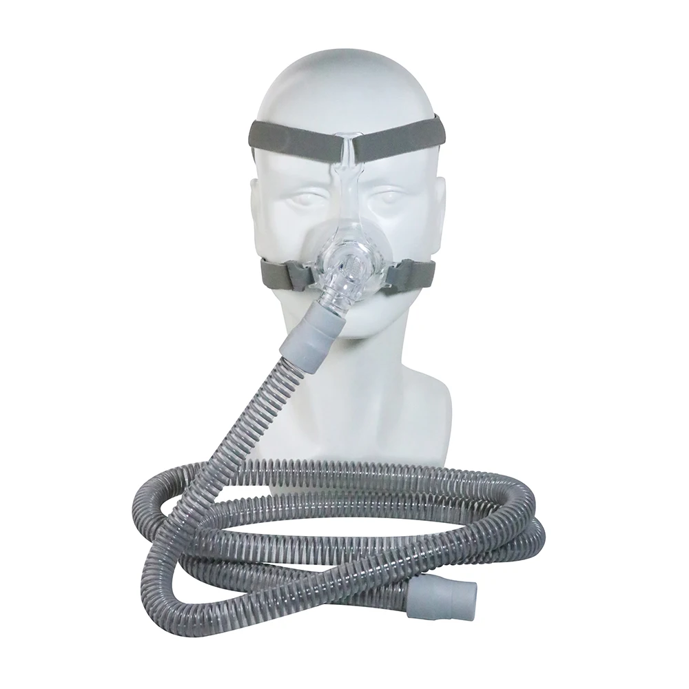 Universelle medizinische Nasenkissenmaske Schlaf CPAP Nasenmaske Anti-Schnarch-Schlafapnoe für automatische CPAP APAP BIPAP mit Kopfbedeckung