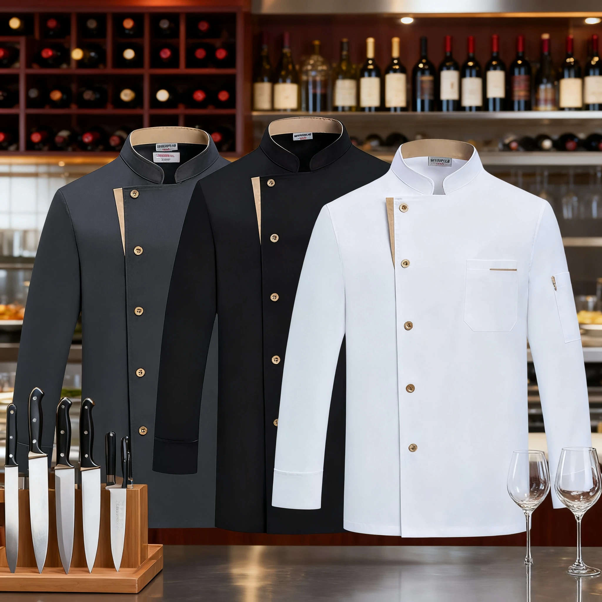 

Комбинезон шеф-повара с длинными рукавами, осенне-зимний комбинезон для общественного питания, ресторана, выпечки, мужская и женская кухонная рабочая одежда с короткими рукавами