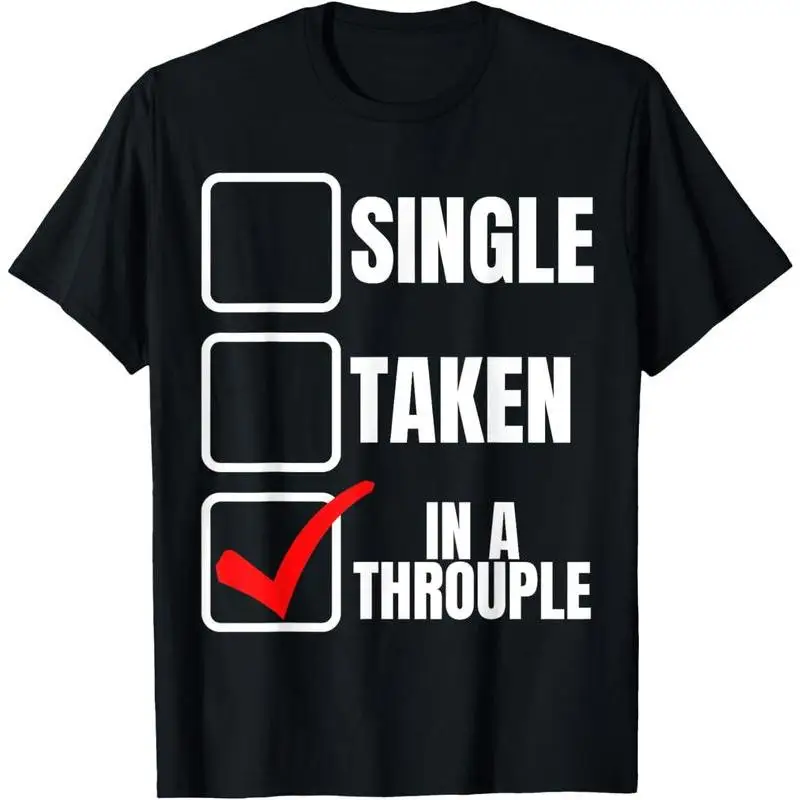 

Funny Throuple T-shirt, I'm In a Throuple Checkbox Graphic Tee, Humorous Polyamorous Relationship Shirt, Novelty Gift for Him