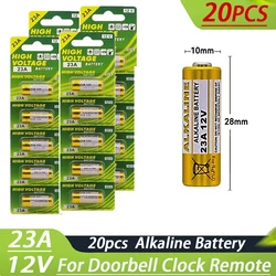 20PCS/4Card 12V 23A Dry Alkaline Batteries for Doorbell,car Alarm,walkman 23GA A23S E23A EL12 MN21 MS21 V23GA L1028 GP23A LRV08