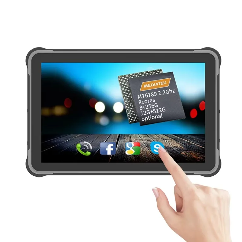 

10inch IP65 Industrial Android RJ45 Rugged Tablet Pc 1000nits Outdoor Rugged Pda NFC Front Terminal Tough Android Rugged Tablet