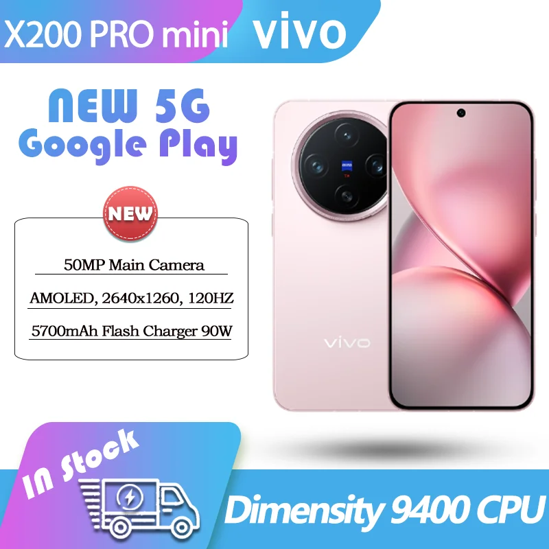 MINI Original VIVO X200 PRO Mini Dimensity 9400 CPU 6.31 AMOLED 120HZ 5700MAH 90W Flash Charg OTA NFC 50MP GOOGLEPLAY OriginOS15