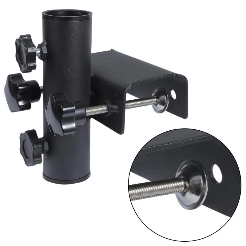 4X7B Iron Balcony Sunshade Holder Clamp Parasol Support Bracket For Patios Sunshade With Easy to Installation Antirust Design