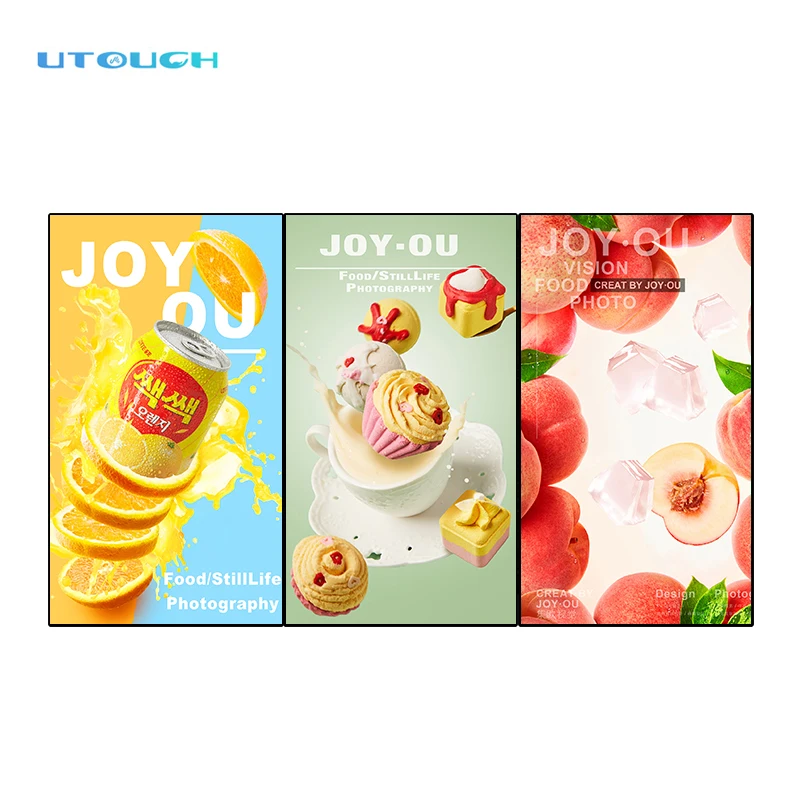 High Brightness Digital Signage Menu LCD Screen Shop Window Display Rear Mount Advertising Media Player