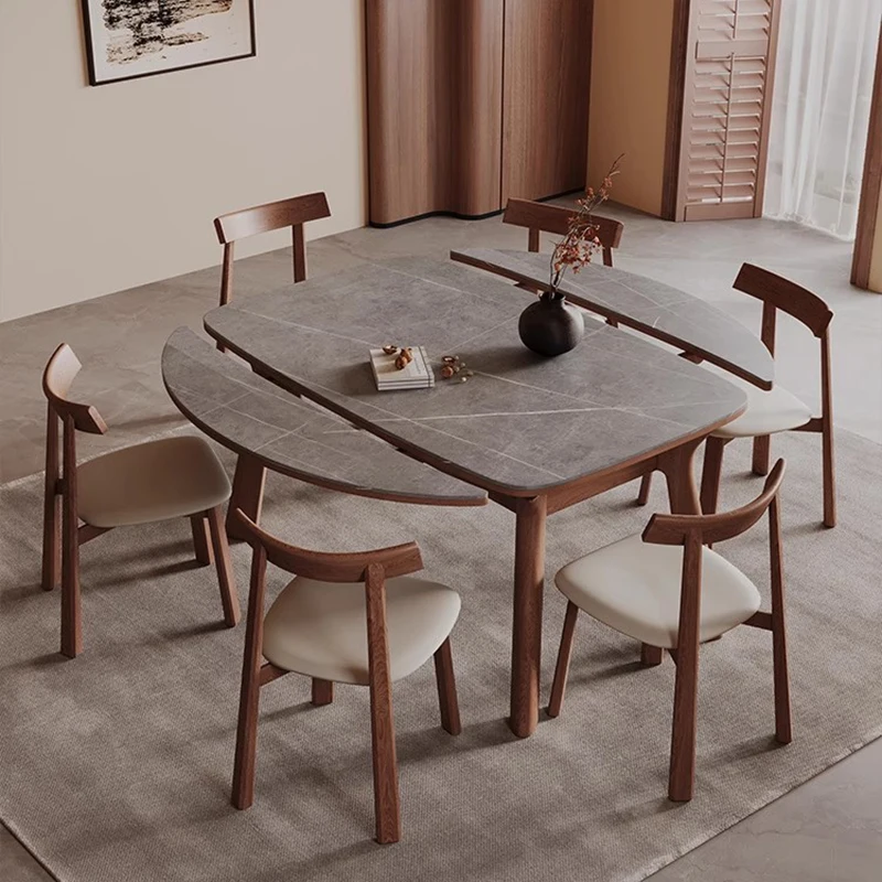 طاولة طعام عتيقة قابلة للتمديد، أطقم غرف خشبية مستطيلة، طاولة طعام للحديقة، تصميم متعدد الوظائف، أثاث ميسا قابل للطي