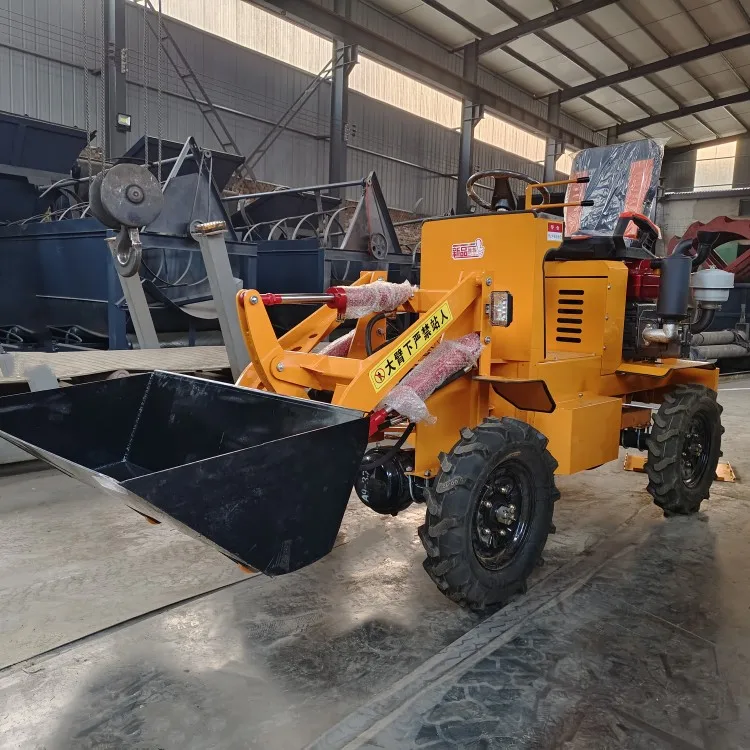 Cheap Price CE diesel 1000kg Wheel Loader Factory Export  Durable Mini 4Wd Bucket Loader 1Ton Compact Farm Wheel Loader in Stock