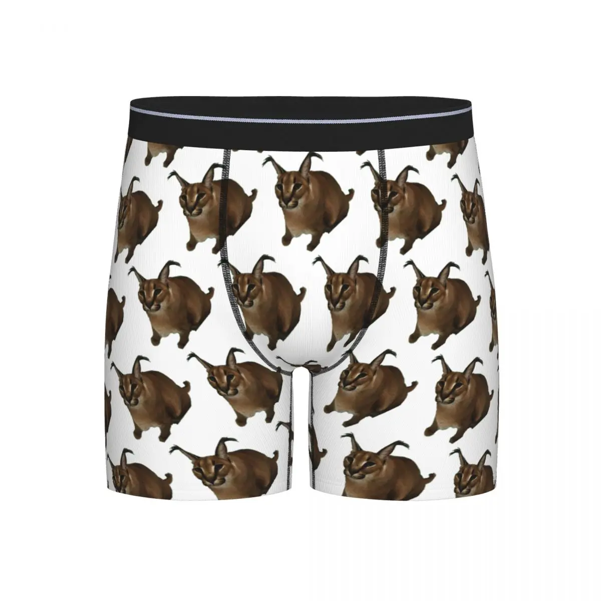 

Long Boxer Underpants Shorts Big Floppa Animal Cat Panties Men Soft Underwear for Homme Man Boyfriend Gift