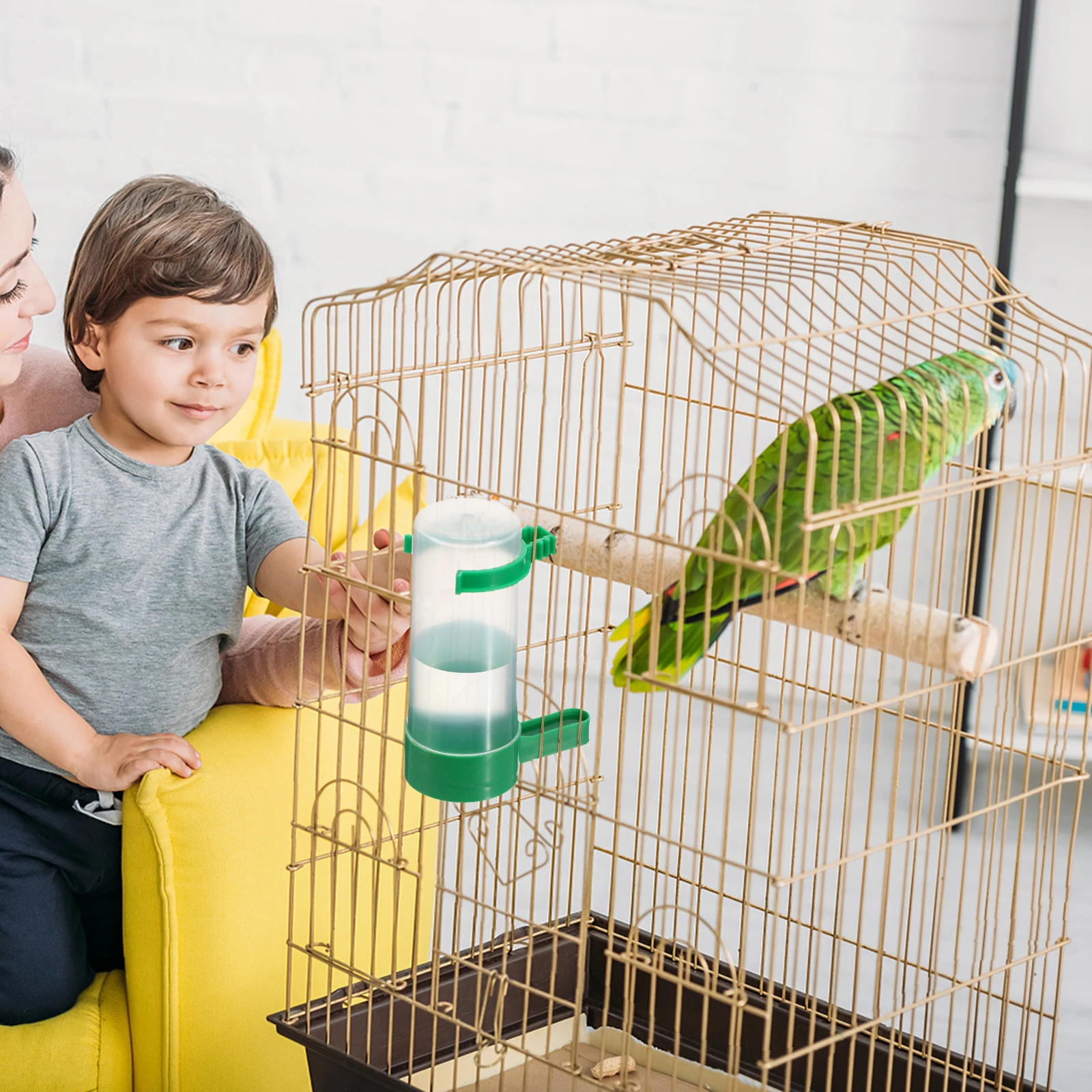 

5Pcs Automatic Bird Drinker Feeder Water Sprinkler Proof Cup Easy Add Water Save Time Effort Bird Drink Machine