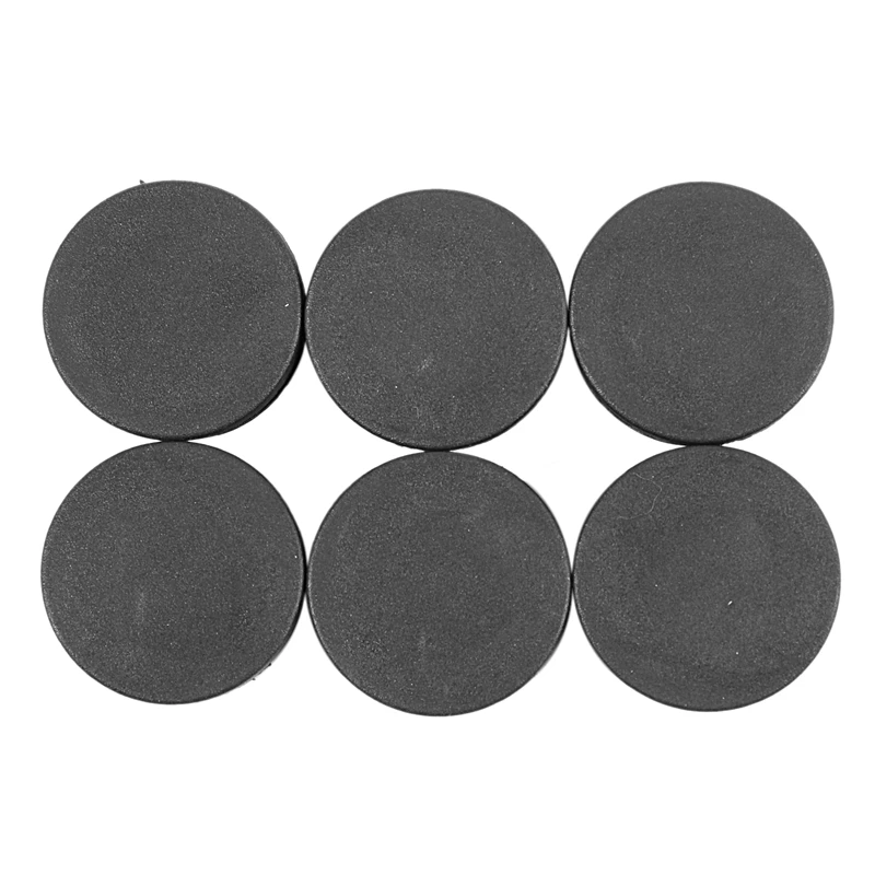 6Pcs Plastic Blanking End Cap Pipe Tube Insert Plug Cover 40Mm Black