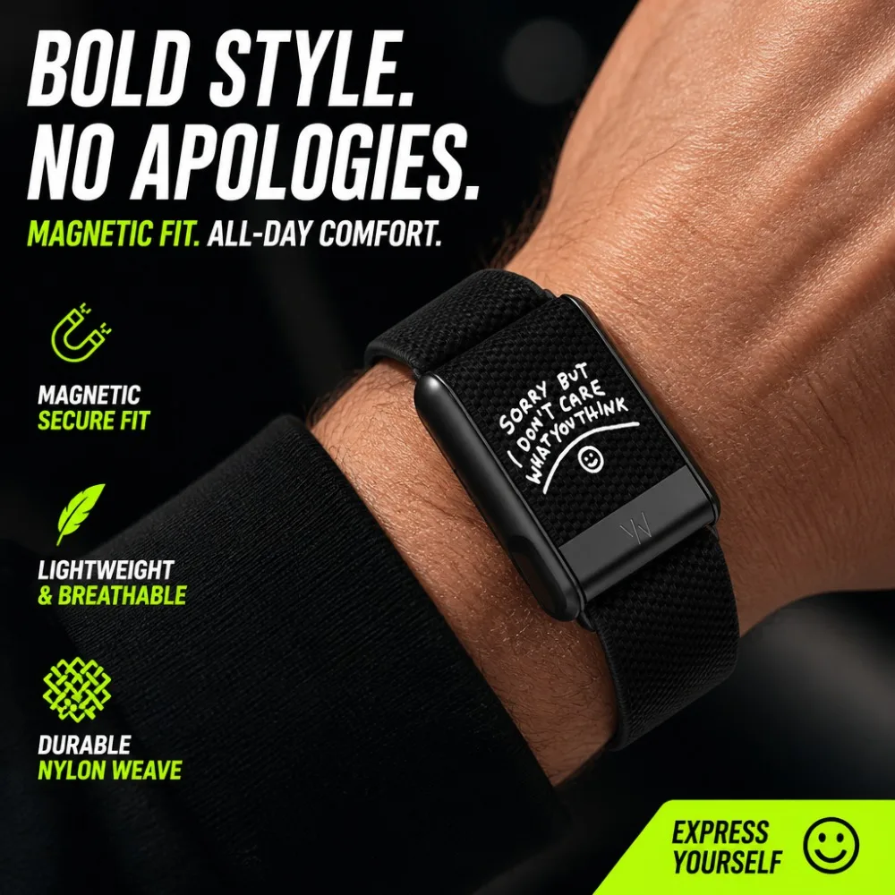 WHOOP 5.0 Compatible Black Graphic Nylon Band Crown Clock Print Woven Sport Strap Fashion Replacement Accessories