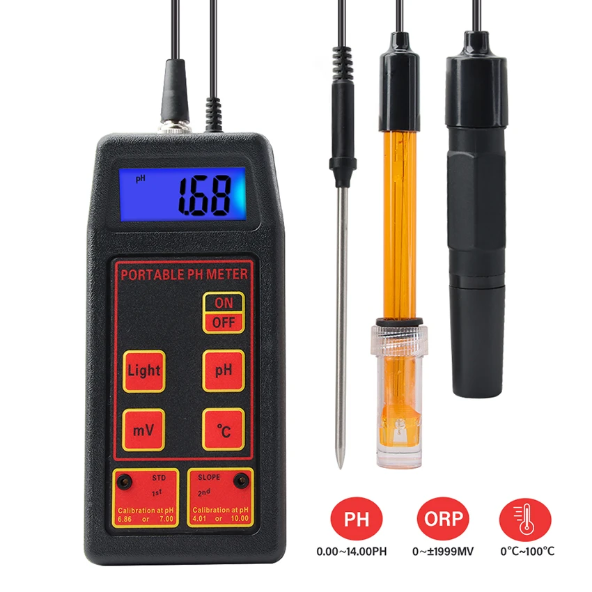 

High Accuracy PH ORP Temp Meter Portable MV Tester Sensor Aquarium Swimming Pool Monitor Water Quality Tester Pen Accuracy 0.01