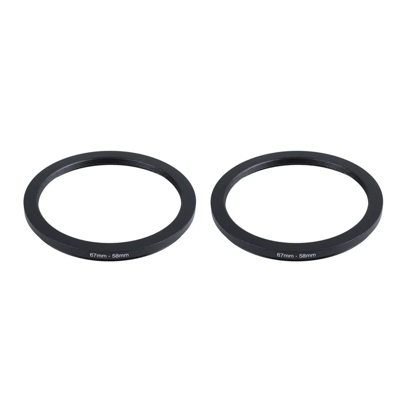 CEA 2Pcs 67Mm-58Mm 67Mm To 58Mm Black Step Down Ring Adapter For Camera