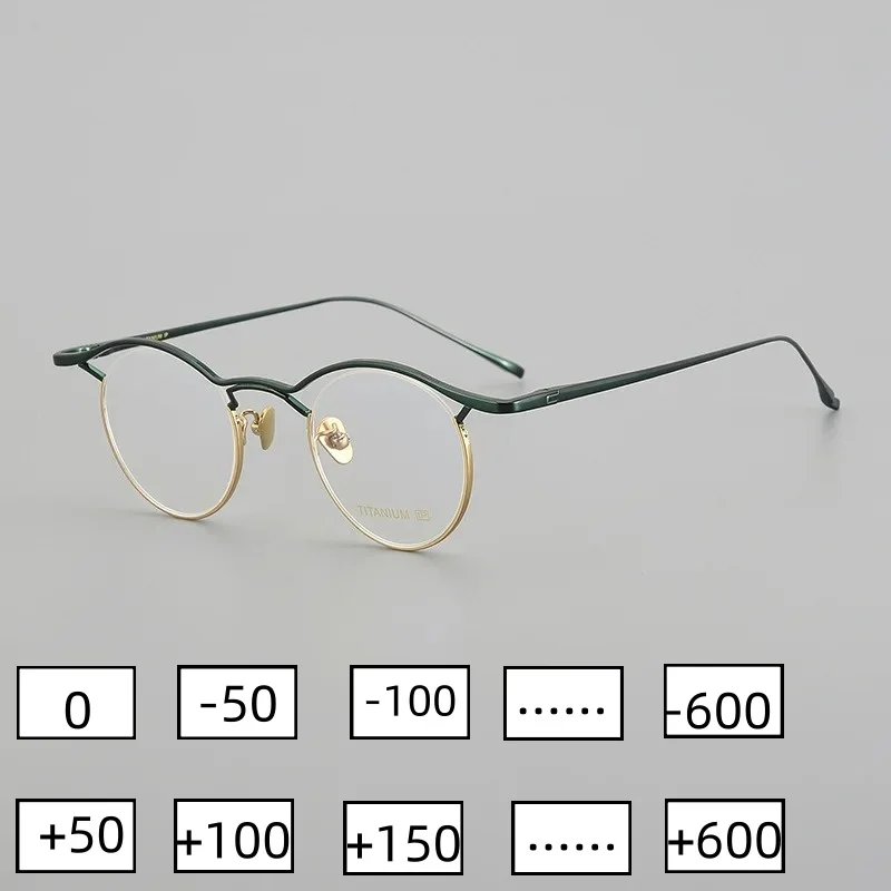 

MCYFC Myopia Eyeglass PureTitanium Retro Round Optical Glasses Frames Men Women Eyeglasses Frames Prescription Reading Eyewear