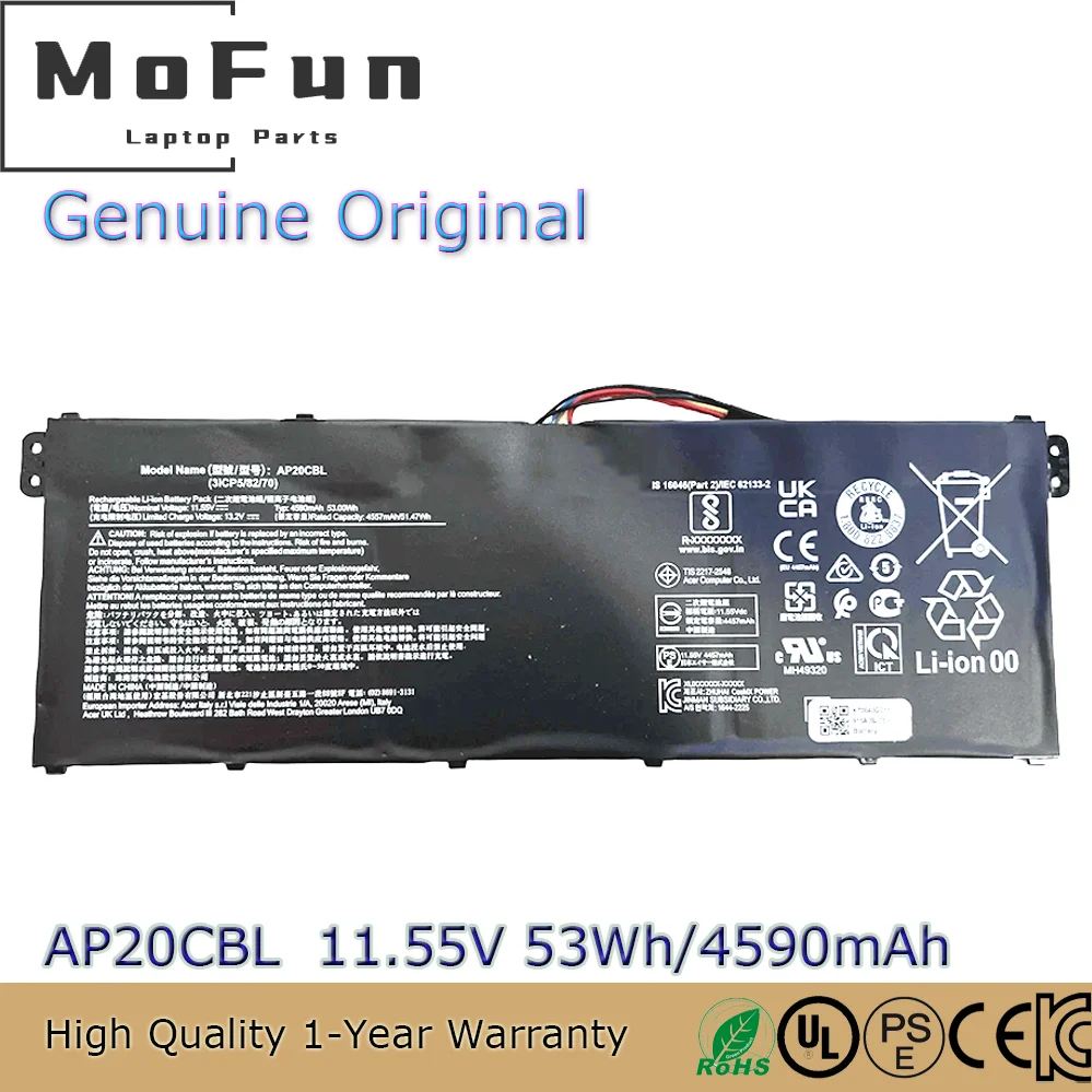 New Genuine AP20CBL OEM Battery for Acer Chromebook 512 C852 514 CB514 CB315