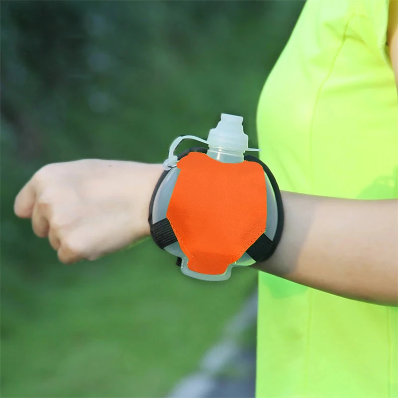 Mini Running Wrist Water Bottle Kettle Holder Wrist Storage Bag Hydration Pack Soft Flask For Marathon Riding Fitness Climbing
