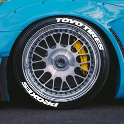 4 Sets For 4 Wheels Letters Tire Car Stickers Universal 3D Auto Motorcycle Water proof Decals Styling In-One-Piece Stickers