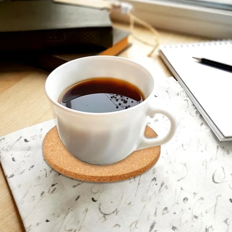 Cork Coasters Coffee Cup Mats Reusable Absorbent Heat Resistant Coaster Hot Plate Drinks Pad Bar Kitchen Decoration Party Supply