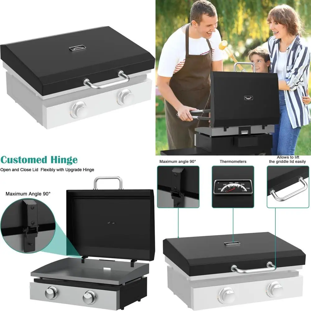 

Enhanced Hinged Lid for 22 Blackstone Griddle Models 1666, 1813, 1833, 1842, 2144, 1891, 2203, 2304, 2271, 1935 & More, featurin