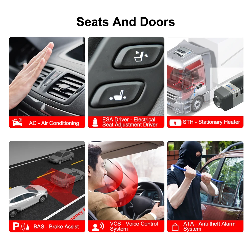 2026 KONNWEI KW460 سيارة ODB2 الماسح الضوئي رمز القارئ النفط TPMS إعادة تعيين Obd 2 لمرسيدس بنز ABS وسادة هوائية محول Autor أدوات التشخيص