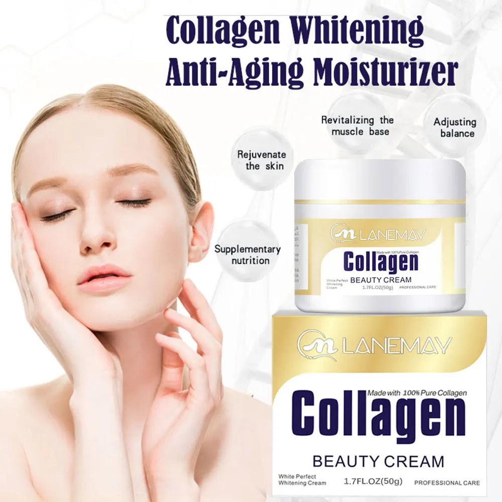 Crema Facial de Colágeno 50g Antiarrugas Antienvejecimiento, Crema Hidratante Facial, Gel Hidratante Facial, Cuidado de la Piel