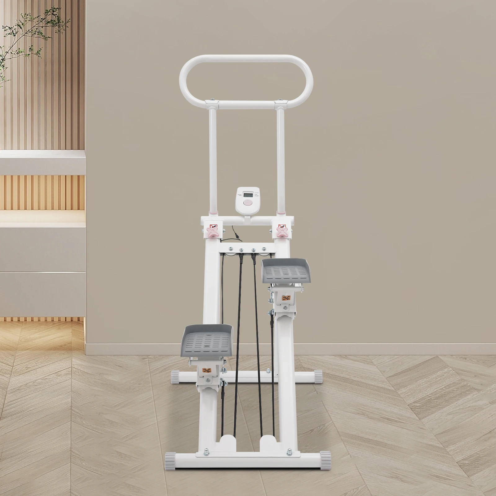 Stair Stair Stepper Exercise Machine, Foldable Adjustable Handrail Stair Climber With Lcd Monitor, 300Lbs Load‑Bearing Silent Step Trainer, Non‑Slip Pedal Full‑Body Cardio Fitness Equipment For Home Apartment Workout, White - Aliexpress Deal