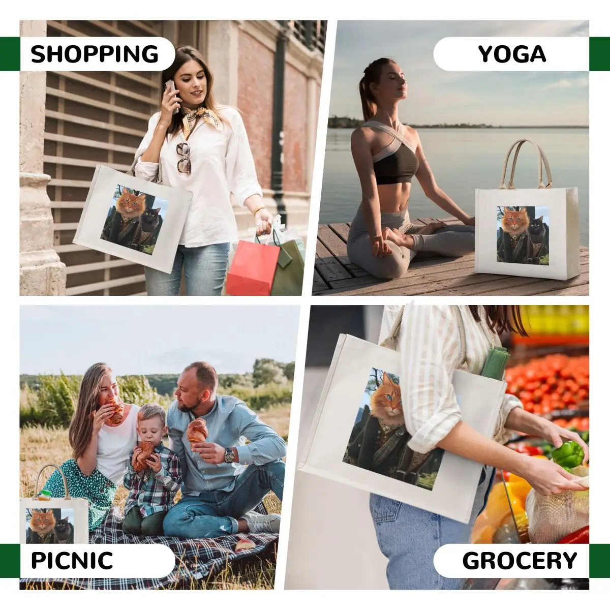 Meowtlander Tote Bag tote bag women cute tote bag canvas bags