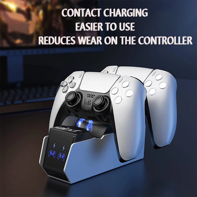 

SND-462 Dual-Charging Dock for PS5 Controller – USB-C Port & LED Indicator Lights