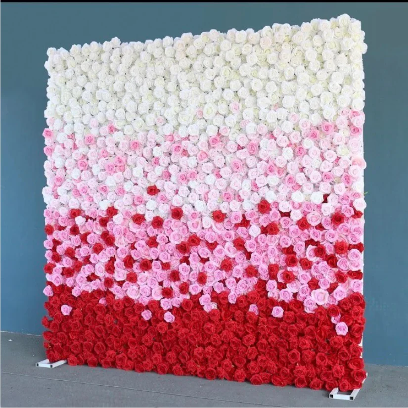 

Customized Artificial Flower Rose Peony Hydrangea Fake Flower Wall Background Brithday Wedding Backdrop Display Christmas Decor