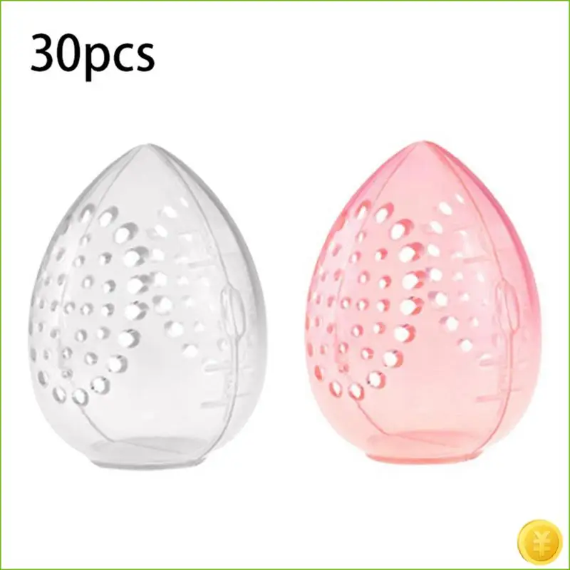 Sponge Storage Box Makeup Powder Puff Empty Egg Shaped Transparent Powder Puff Makeup Storage Box