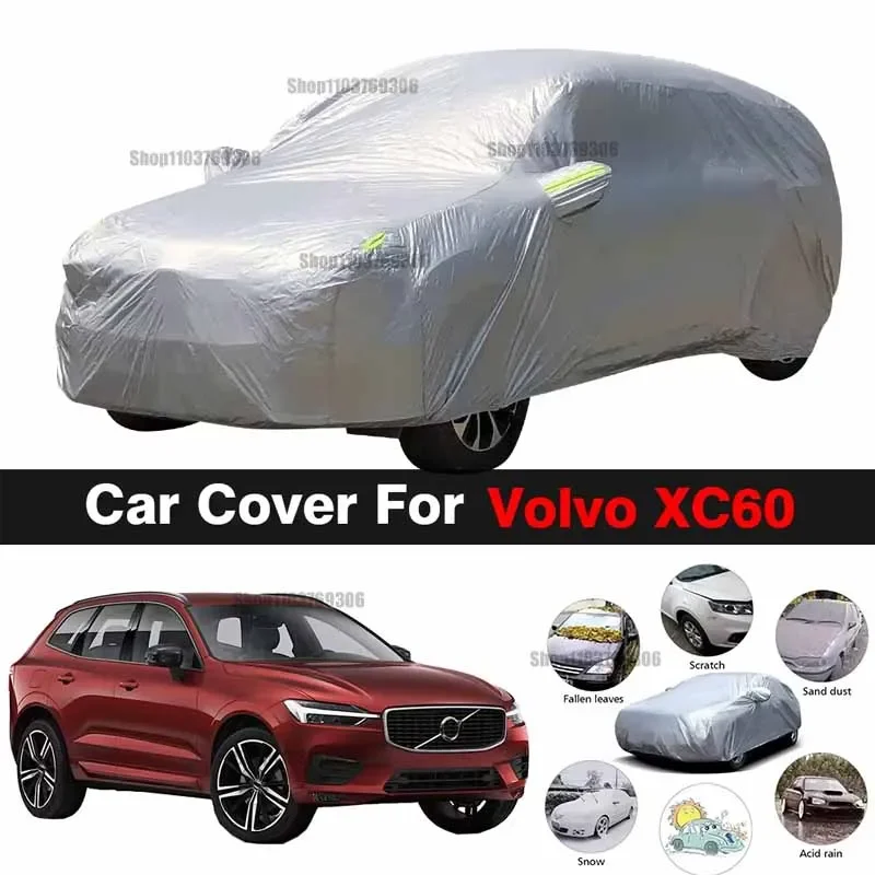 

Full Car Cover For Volvo XC60 SUV Outdoor Sun Shade Anti-UV Snow Rain Dust Protection Cover