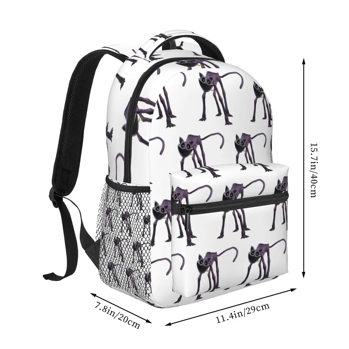 CATNAP Monster Student Backpack School Bag Hiking Travel Daypack for Men Women Fashion Bookbag Shoulder Bags