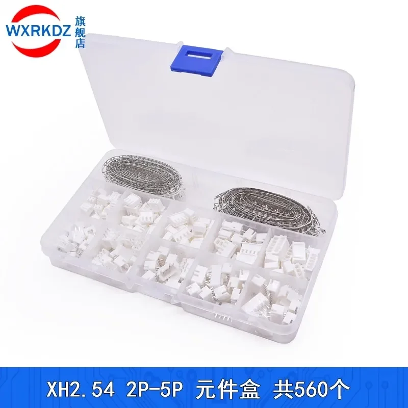 560 Pcs/Box xh2.54 Pitch 2P 3P 4 P 5P Housing Male Female Pin Head Connector KIT Adapter Plug Set Perfectly Compatible