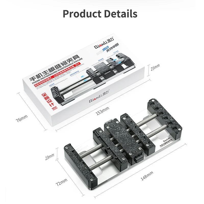 Qianli supporto per PCB con Design scorrevole per iPhone Samsung scheda madre del telefono cellulare IC Chip manutenzione dispositivo strumenti di