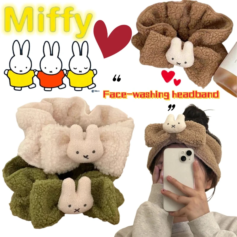 

Повязка для волос Miffy Rabbit Anime Merchandise, второе издание, эластичная, милая и очаровательная, для девочек, для умывания и нанесения макияжа