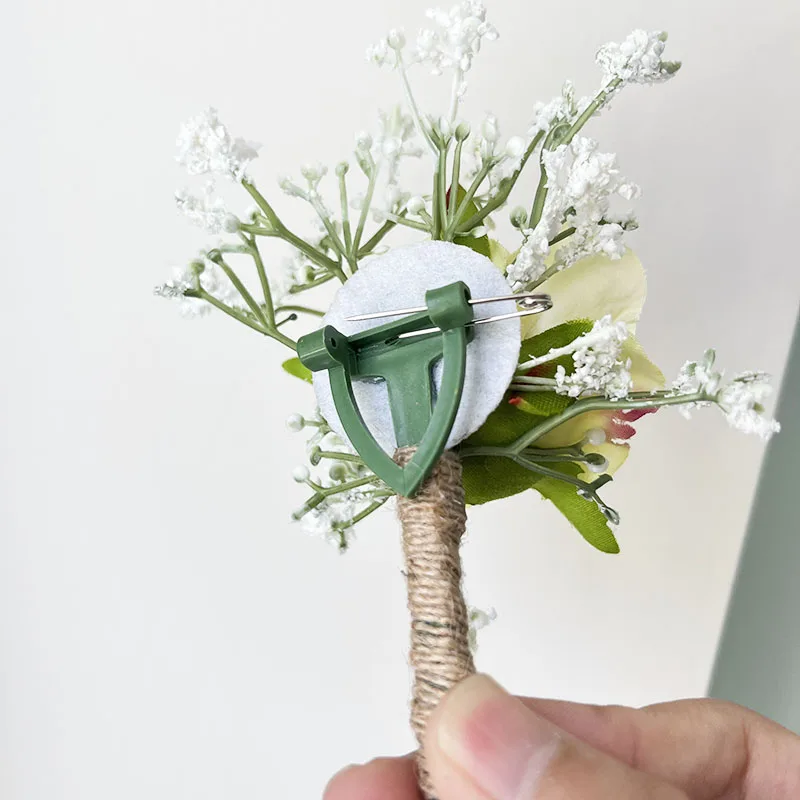 Boutonnière de Fleurs Artificielles pour Demoiselles d'Honneur, Bracelet de Corsage, Accessoires de ixde Bal