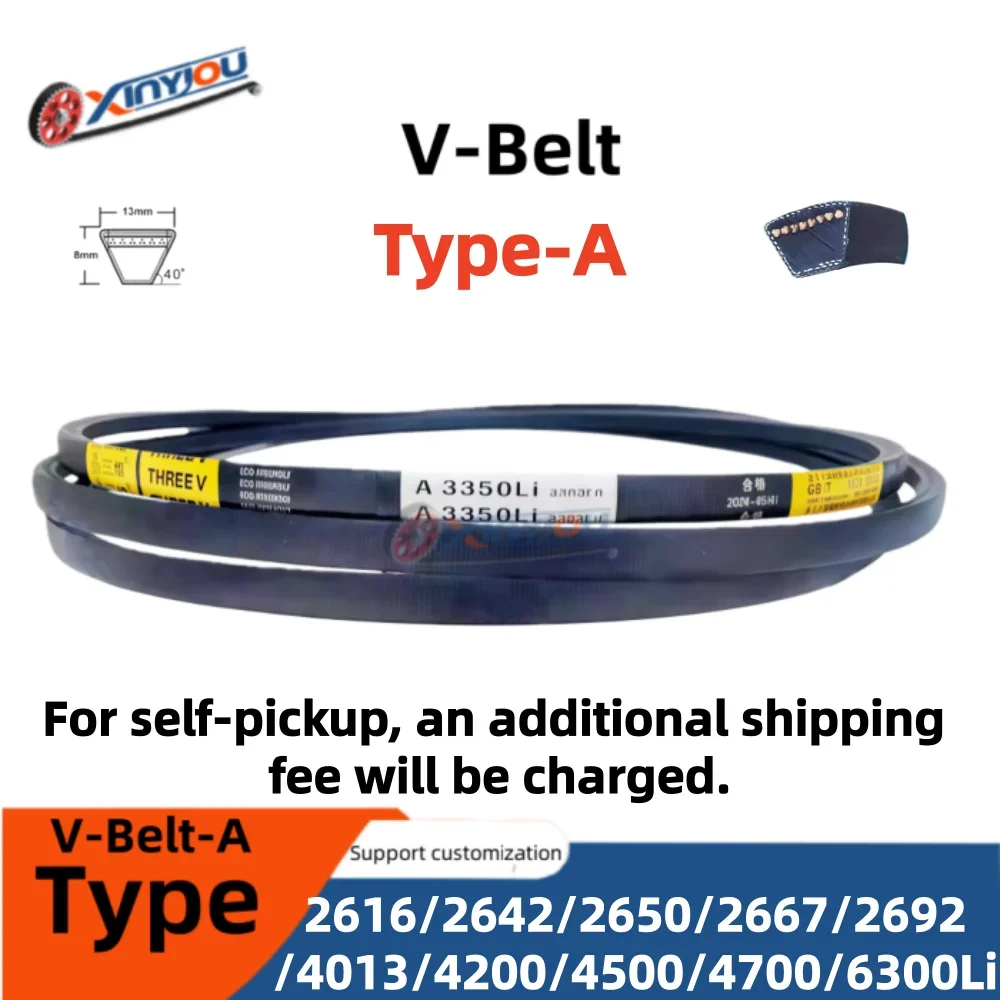 Three dimensional triangular belt A type A2616/2642/2650~~4500/4700/6300Li type transmission belt type industrial machine belt