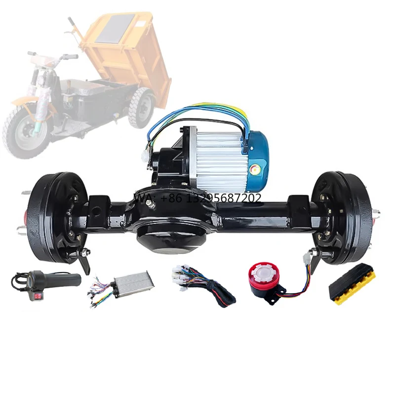

Комплект для переоборудования задней оси электрического трицикла 110 см 1500 Вт, 48В/60В, для грузовых транспортных средств, с барабанным тормозом и приводным валом в сборе
