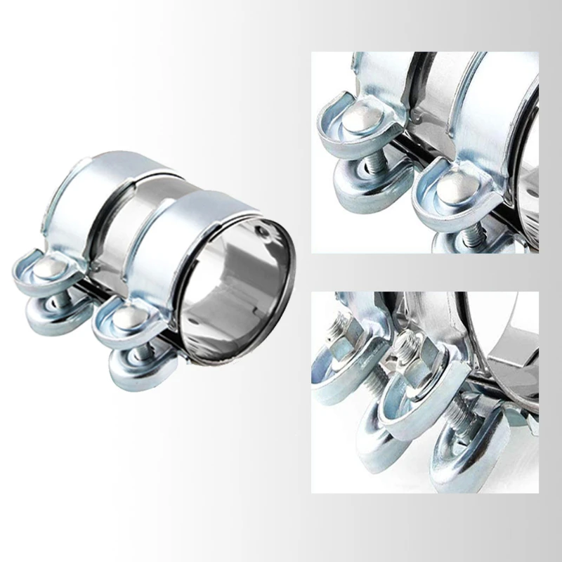 

Stainless Steel Exhaust Clamp Kit - Universal Turbo Fitment for Car, Truck Exhaust Systems & Hoses