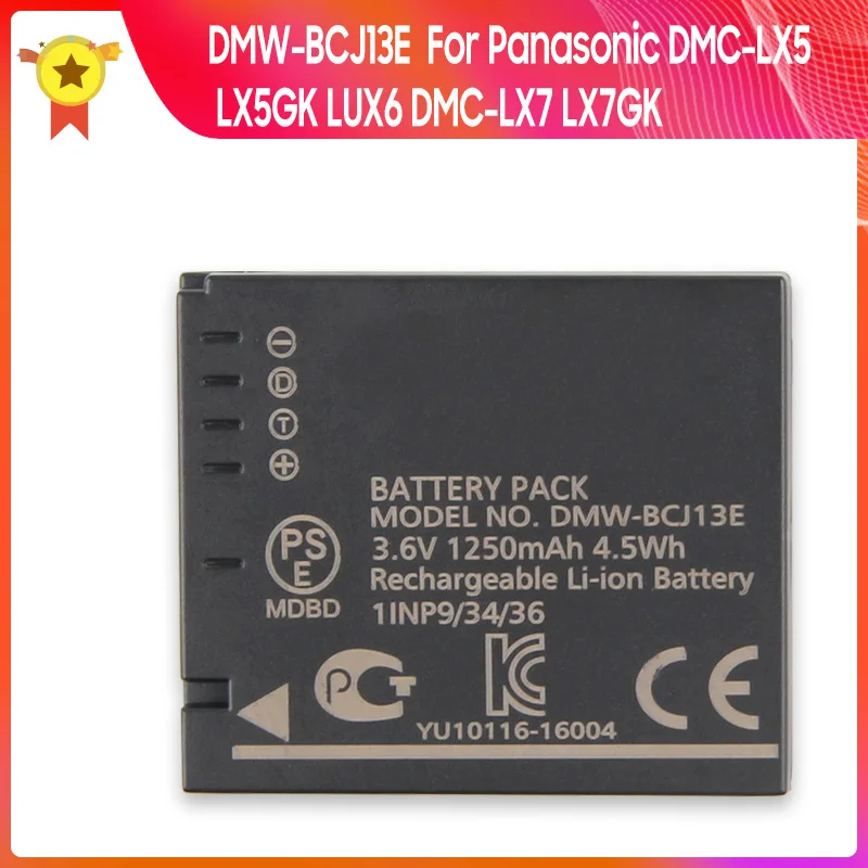 

Replacement Battery DMW-BCJ13E For Panasonic DMC-LX5 LX5GK LUX6 DMC-LX7 LX7GK High Quality Batteries 1250mAh